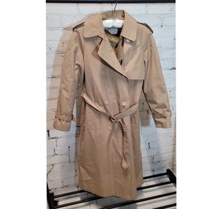 Pre-owned Women’s Tan Long All Season Trench Coat Size 8